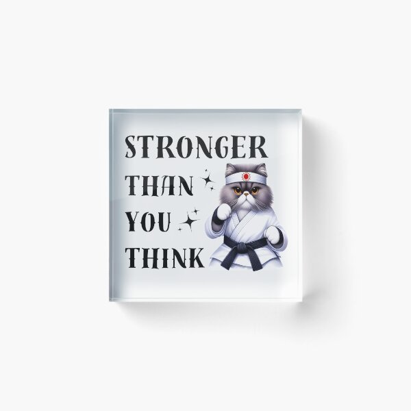Item preview, Stronger Than You Think | Fluffy Persian Karate Cat | Black Belt designed and sold by Chic-Fun.