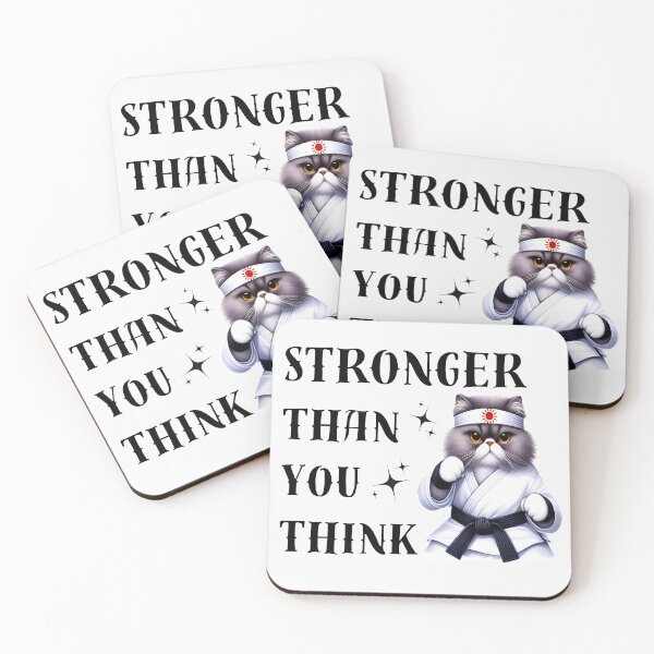 Item preview, Stronger Than You Think | Fluffy Persian Karate Cat | Black Belt designed and sold by Chic-Fun.