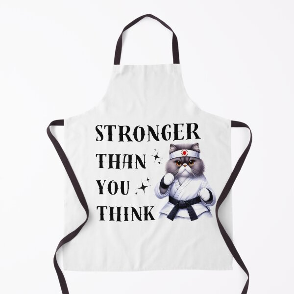 Item preview, Stronger Than You Think | Fluffy Persian Karate Cat | Black Belt designed and sold by Chic-Fun.