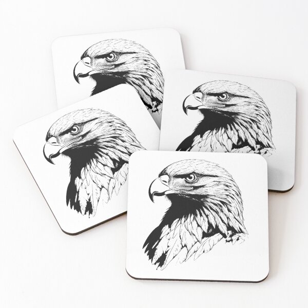 Item preview, Black And White Eagle Face designed and sold by ashutoashutosh.