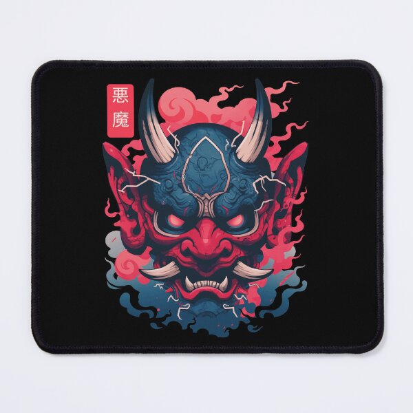 Item preview, Japanese demon mask AKM_03 designed and sold by NoNeed4InK.