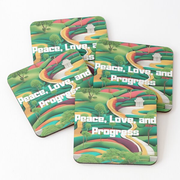 Item preview, Peace, Love, and Progress designed and sold by TrendyGalaxy.
