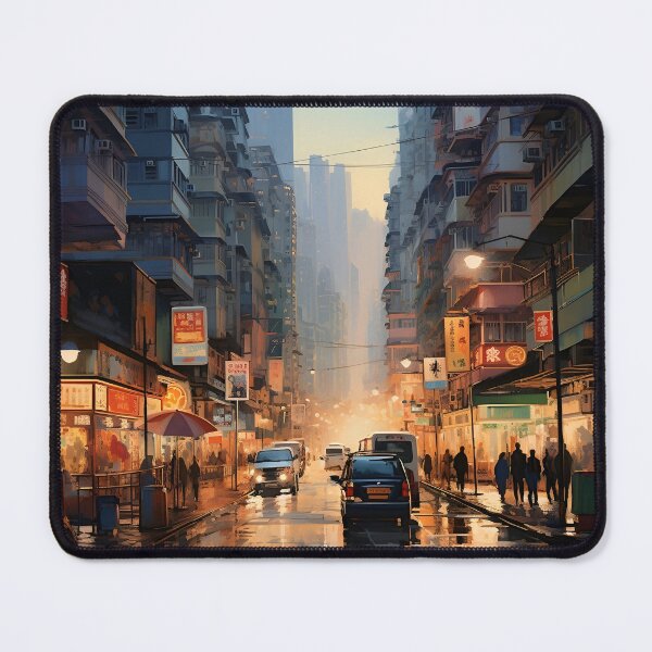 Item preview, a rainy Hong Kong street designed and sold by tired-puppy.