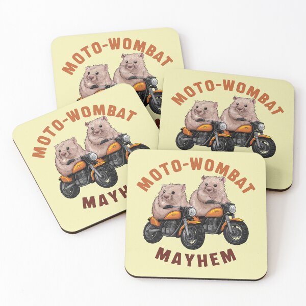 Item preview, Moto-Wombat Mayhem Cute Wombat Riders designed and sold by Delusion Tees.