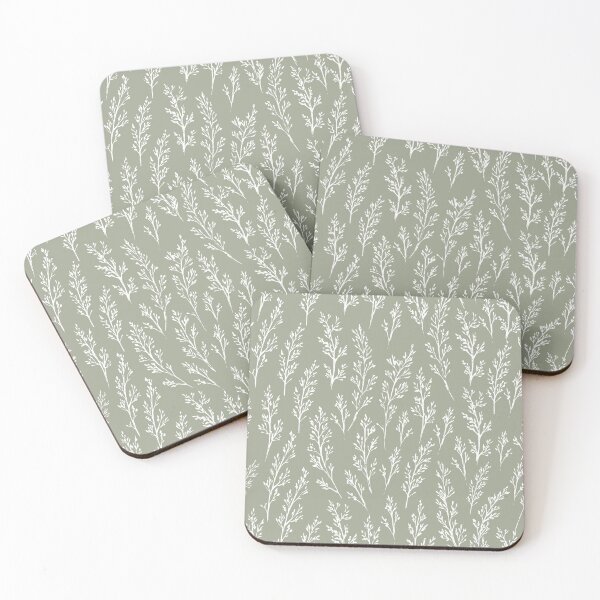 Item preview, Tiny weeds pattern - khaki green designed and sold by LindaSitniece.