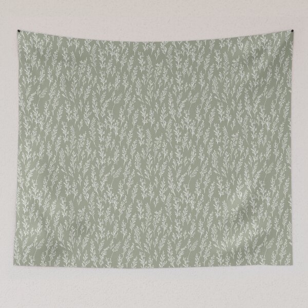 Item preview, Tiny weeds pattern - khaki green designed and sold by LindaSitniece.