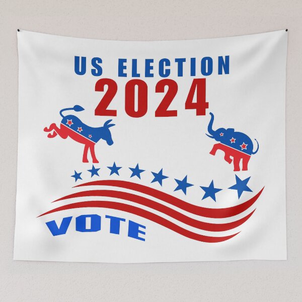 Item preview, US ELECTION 2024 DONKEY AND ELEPHANT designed and sold by CHANCHANAI.