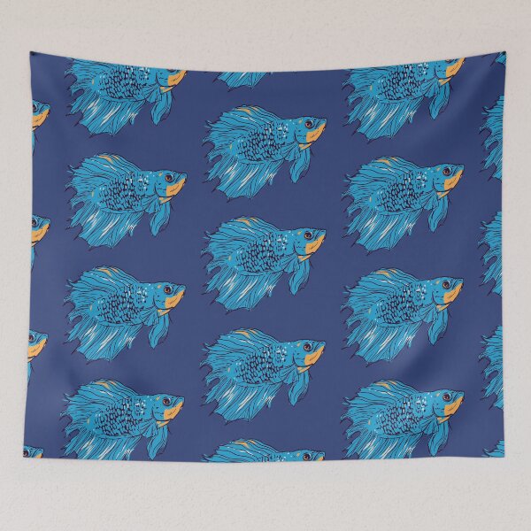 Item preview, Cyan Betta Fish Large Pattern designed and sold by yodelbat.