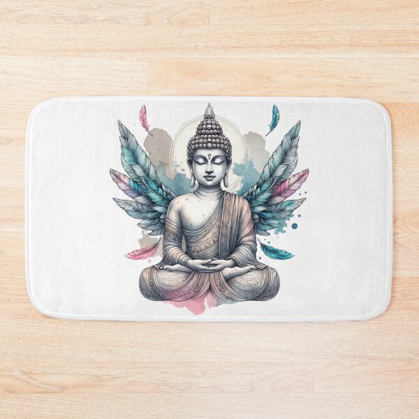 Item preview, Buddha with wings - yoga lotus pose, tiny Buddha  designed and sold by Art&Yoga -  MiritLevin.