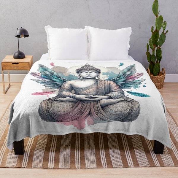 Item preview, Buddha with wings - yoga lotus pose, tiny Buddha designed and sold by Art&Yoga - MiritLevin.