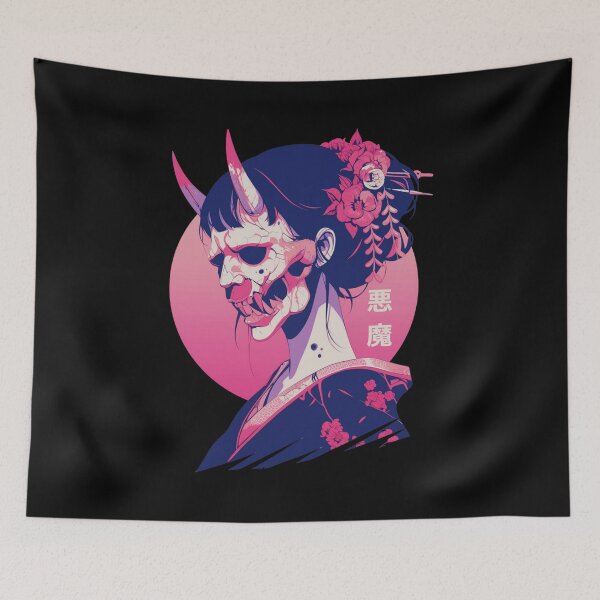 Item preview, Japanese demon mask AKM_05 designed and sold by NoNeed4InK.