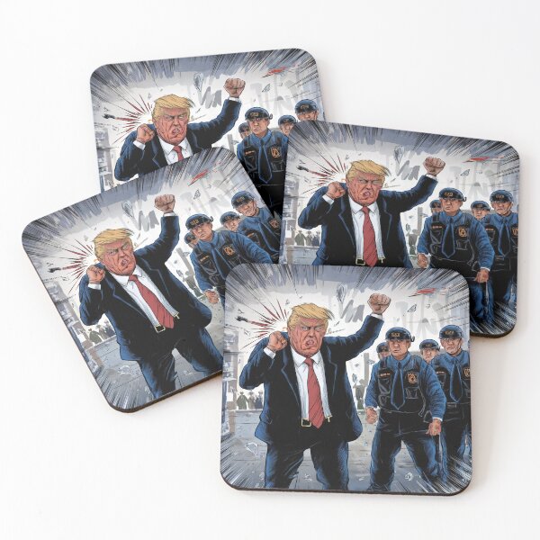 Item preview, Donald Trump illustration being shot in the ear  designed and sold by Mate0 designer.