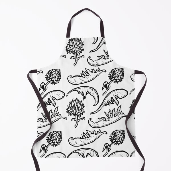 Item preview, Artichoke Repeat Pattern Black and White designed and sold by Nigh-designs.