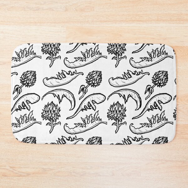 Item preview, Artichoke Repeat Pattern Black and White designed and sold by Nigh-designs.