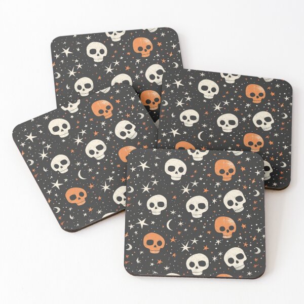 Item preview, Grunge Halloween Pumpkins, Stars and Moons on Black Background designed and sold by AgathaZolastore.