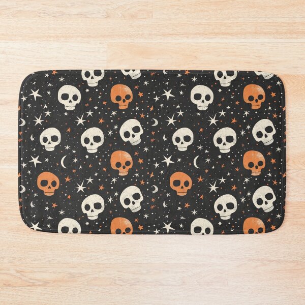 Item preview, Grunge Halloween Pumpkins, Stars and Moons on Black Background designed and sold by AgathaZolastore.