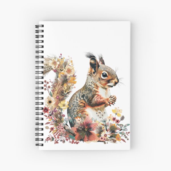 Item preview, Boho style floral Squirrel designed and sold by WoofandWhimsy.