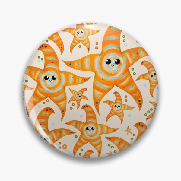 Item preview, cute orange spiral starfish - light designed and sold by doveydotdraws.