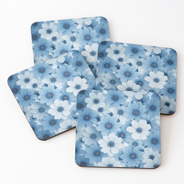 Item preview, blue floral pattern designed and sold by hansamanmilan.