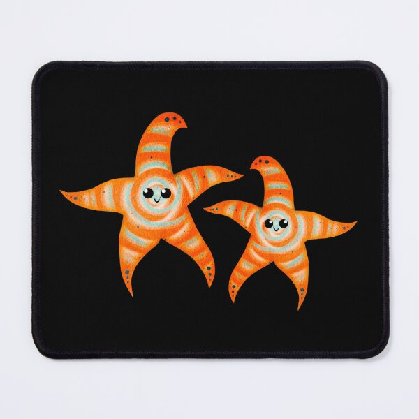 Item preview, cute orange spiral starfish - dark designed and sold by doveydotdraws.