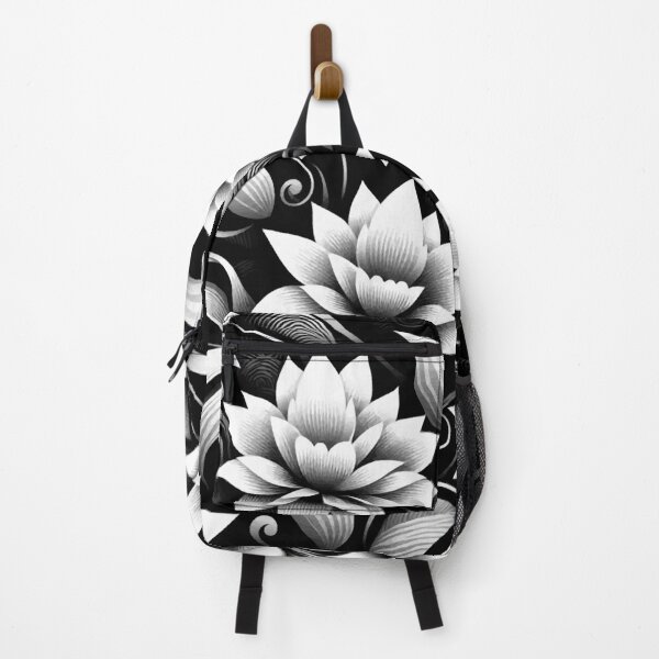 Item preview, Black and white designer background with flowers. designed and sold by Nataliya Kretsu.