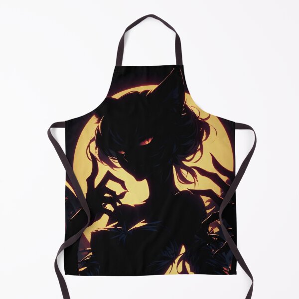Item preview, Cute Creepy Cat-girl Anime Silhouette Art designed and sold by ByteyCreatives.