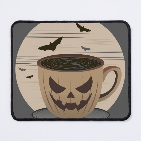 Item preview, Coffee Cup With a Spooky Face Carving designed and sold by iamKaye.