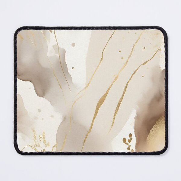 Item preview, Warm Whispers: Beige and Brown Watercolor with Golden Accents designed and sold by FreedomToDesign.