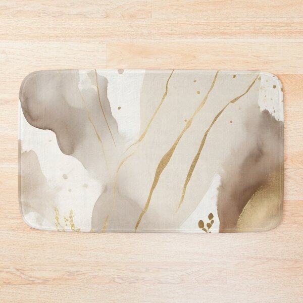 Item preview, Warm Whispers: Beige and Brown Watercolor with Golden Accents designed and sold by FreedomToDesign.