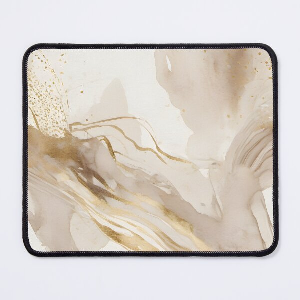 Item preview, Subtle Sophistication: Fluid Beige Design with Gentle Brown and Gold Highlights designed and sold by FreedomToDesign.
