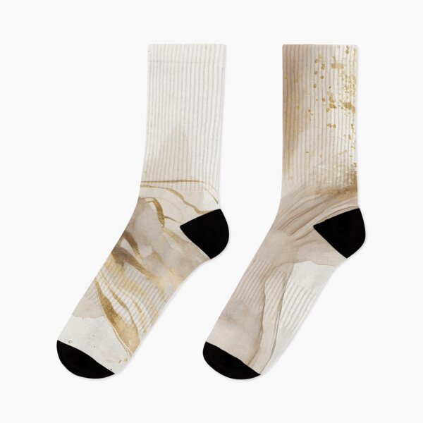 Item preview, Subtle Sophistication: Fluid Beige Design with Gentle Brown and Gold Highlights designed and sold by FreedomToDesign.