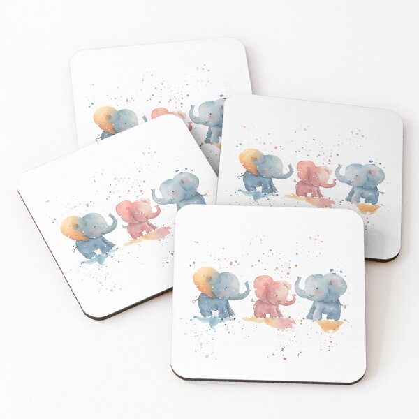 Item preview, Joyful Baby Elephants: Watercolor Magic designed and sold by AI-Only Creations.