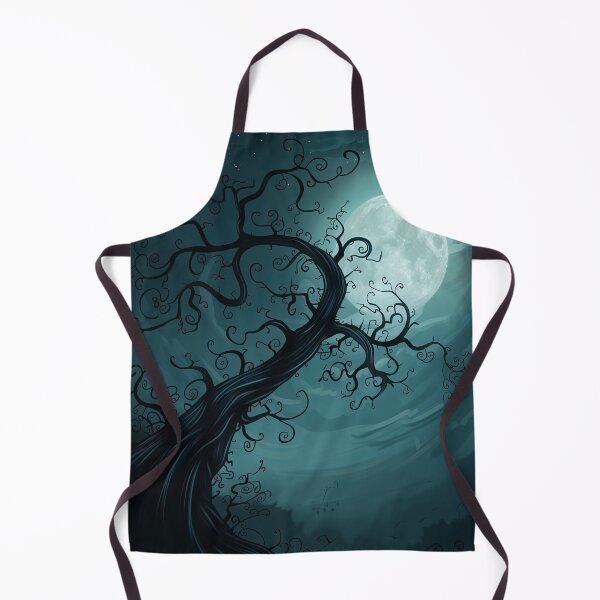 Item preview, A twisted tree silhouette against a full moon in a night sky designed and sold by Jerhus.
