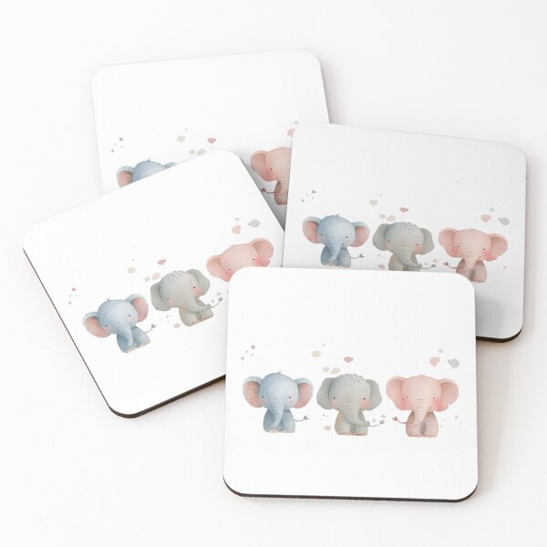 Item preview, Adorable Baby Elephants: Watercolor Serenity designed and sold by AI-Only Creations.