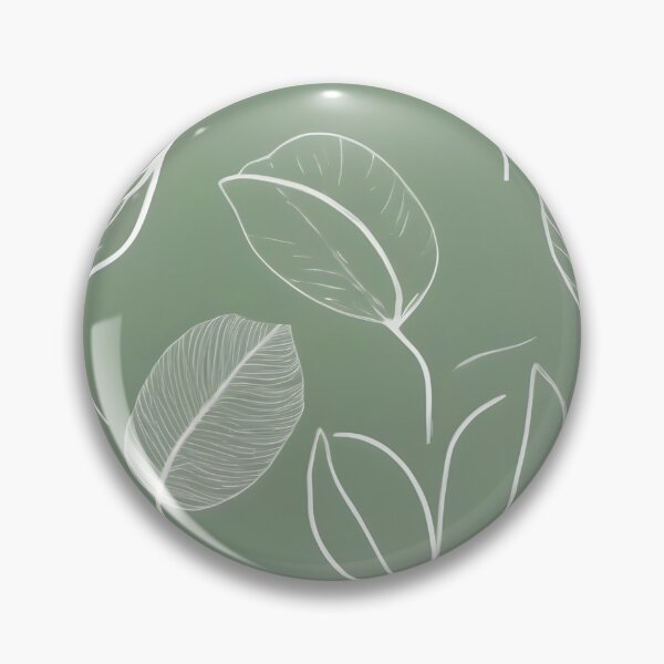 Artikelvorschau, Whispers of Nature: Minimalistisches Grün mit weißen Blattkonturen entworfen und verkauft von FreedomToDesign.