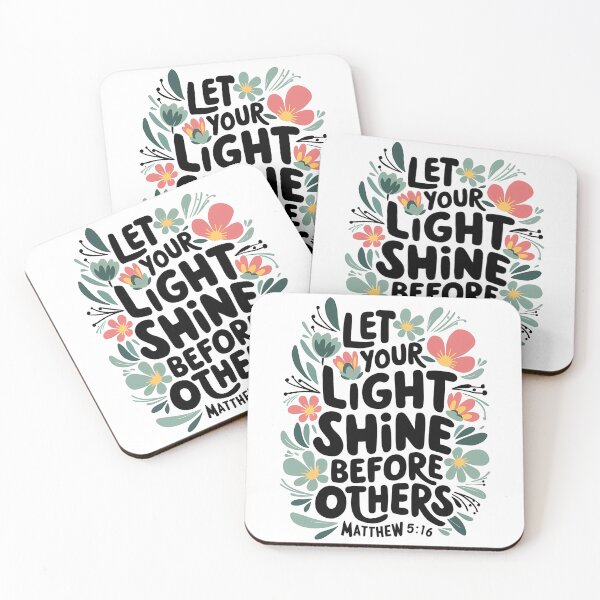 Item preview, LET YOUR LIGHT SHINE BEFORE OTHERS BIBLE VERSE designed and sold by TypoDesigned.