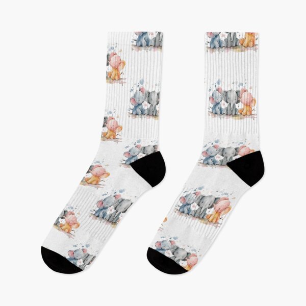 Item preview, Playful Baby Elephants: Watercolor Bliss designed and sold by AI-Only Creations.