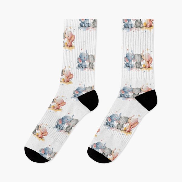 Item preview, Charming Baby Elephants: Watercolor Joy designed and sold by AI-Only Creations.