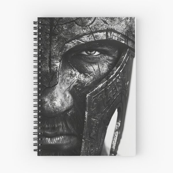 Item preview, Close-up of the face of a warrior in a helmet designed and sold by Jerhus.