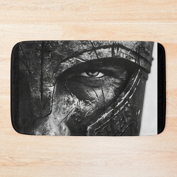 Item preview, Close-up of the face of a warrior in a helmet designed and sold by Jerhus.