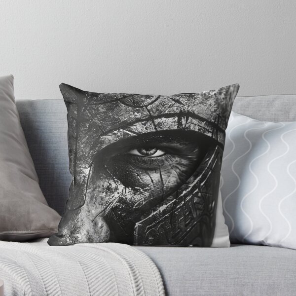 Item preview, Close-up of the face of a warrior in a helmet designed and sold by Jerhus.