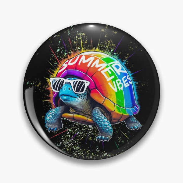 Item preview, Funny summer turtle with glasses and a rainbow shell designed and sold by LeviABI.