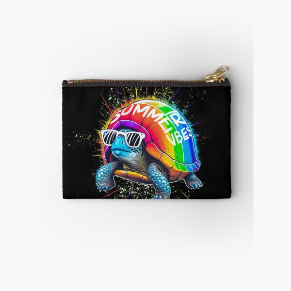 Item preview, Funny summer turtle with glasses and a rainbow shell designed and sold by LeviABI.