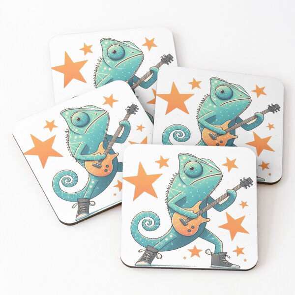 Item preview, Chameleon Playing Guitar Rock Star designed and sold by Nanthanon.