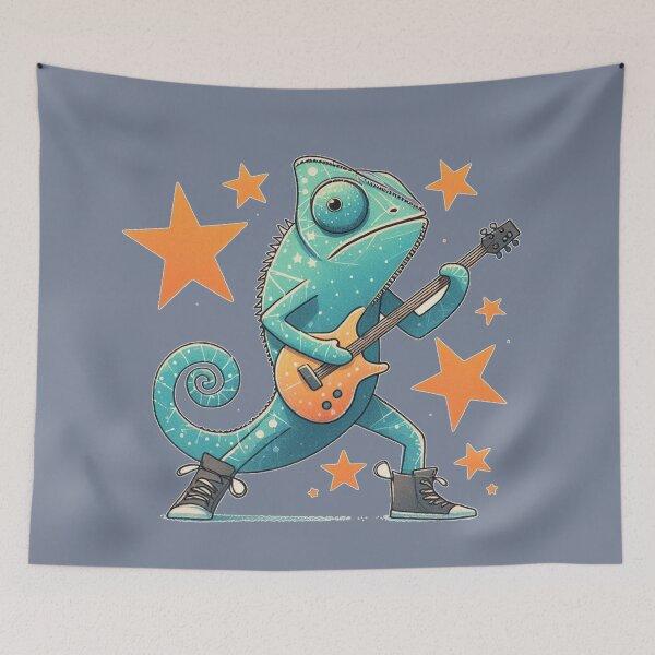 Item preview, Chameleon Playing Guitar Rock Star designed and sold by Nanthanon.