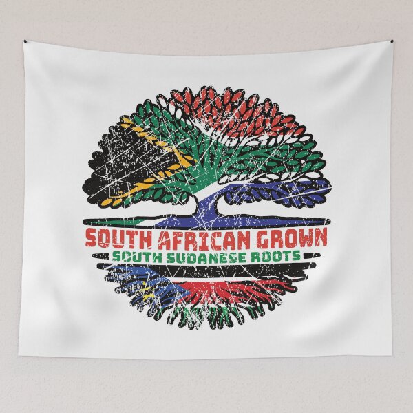 Item preview, South Sudan South Sudanese South African South Africa Tree Roots Flag designed and sold by FlagX.