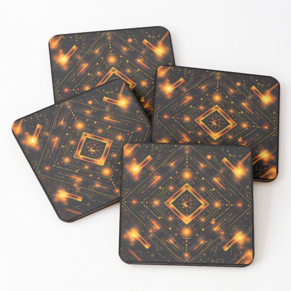 Item preview, Patrón geométrico en negro y naranja v.5 designed and sold by Print2Harbor.