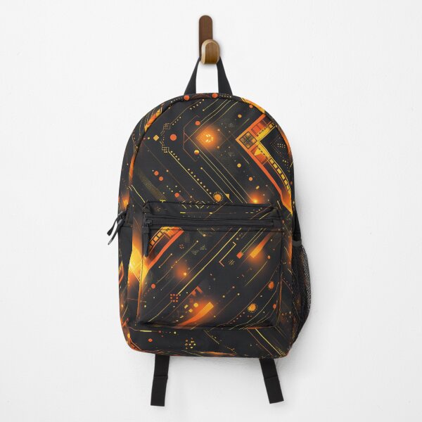 Item preview, Geometric pattern in black and orange v.5 designed and sold by Print2Harbor.