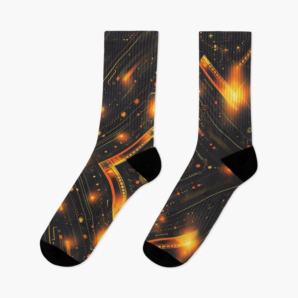 Item preview, Geometric pattern in black and orange v.5 designed and sold by Print2Harbor.