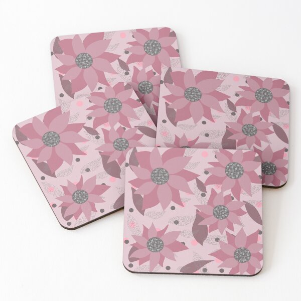 Item preview, Large Floral Pattern with Leaves and Dots in Pink designed and sold by JaygiesDesign.